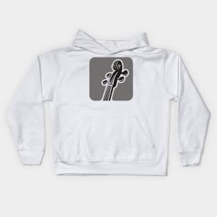 Violin Pegbox Square Icon Kids Hoodie